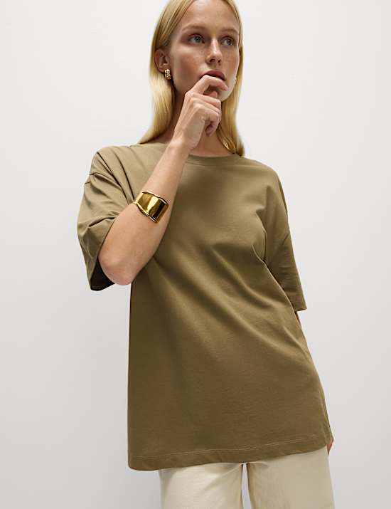 Oversized, puur katoenen T-shirt