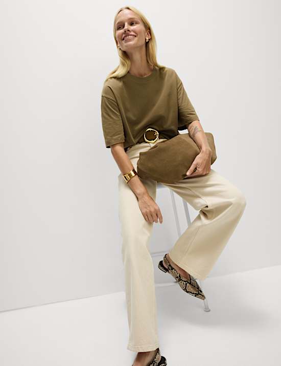 Oversized, puur katoenen T-shirt