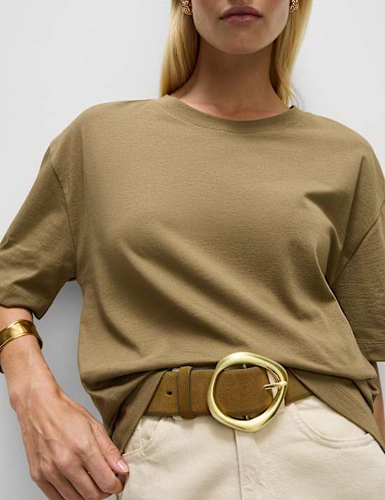 Oversized, puur katoenen T-shirt