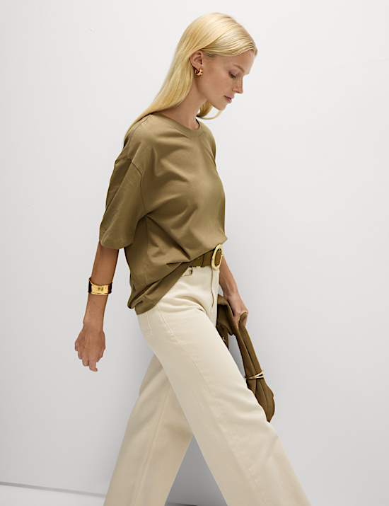 Oversized, puur katoenen T-shirt