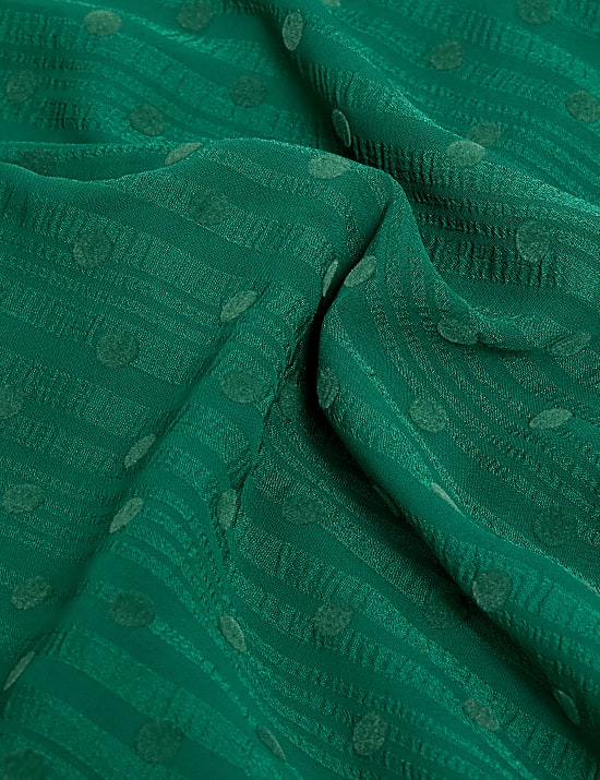 Blouse en mousseline &agrave; pois