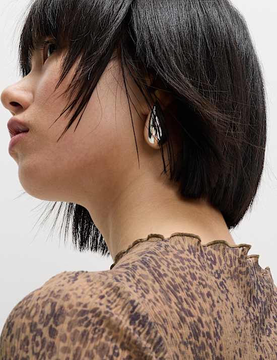 Mesh Printed Short Sleeve T-Shirt