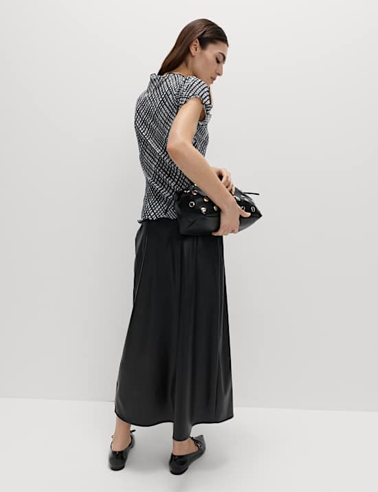 T-shirt met korte mouwen met gaasstof