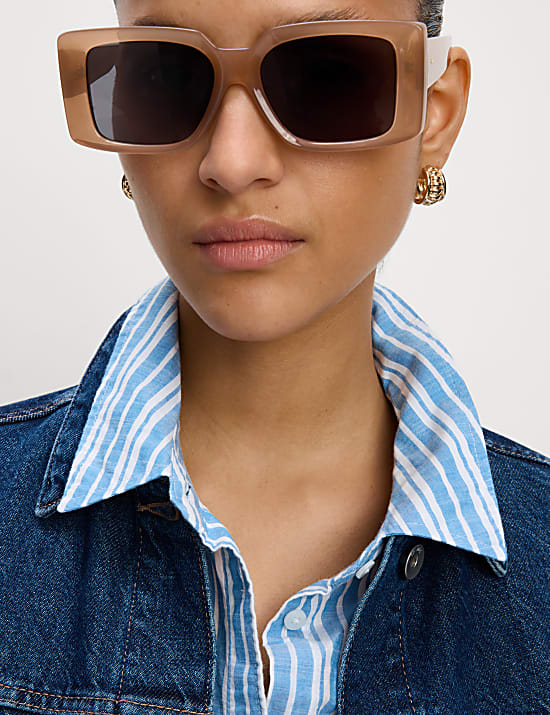 Pure Cotton Striped Collared Shirt