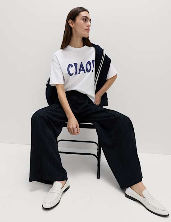 Pure Cotton Graphic Boxy T-Shirt