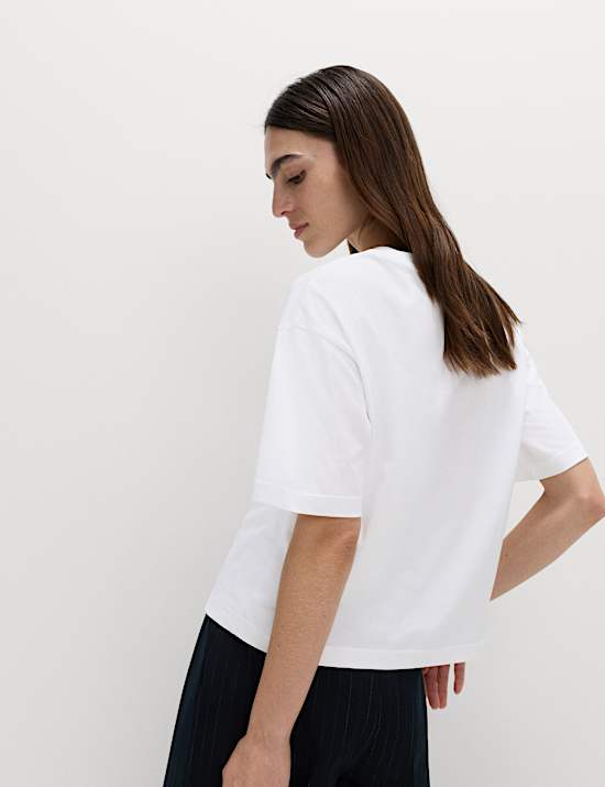 Pure Cotton Graphic Boxy T-Shirt