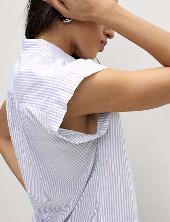 Cotton Rich Sparkly Striped Shirt