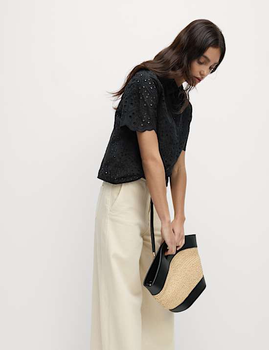 Pure Cotton Broderie Shirt