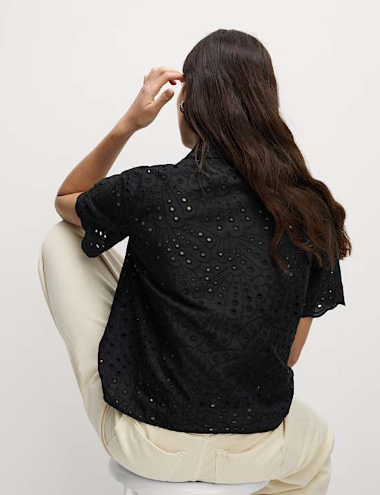 Pure Cotton Broderie Shirt