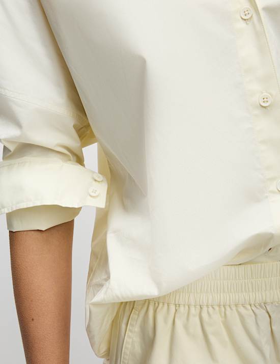 Oversized πουκάμισο με γιακά και κουμπιά σε όλο το μήκος από 100% βαμβάκι