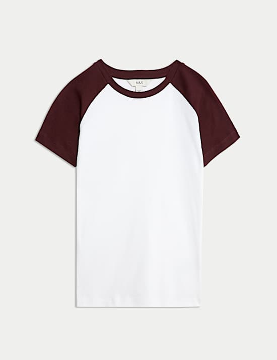 Pure Cotton Raglan Sleeve T-Shirt