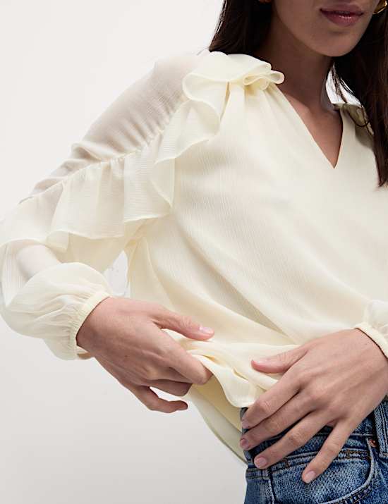 Ruffle Volume Blouse