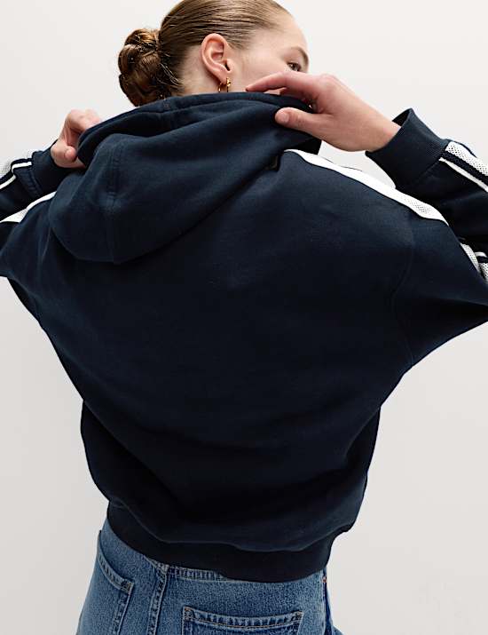 Pure Cotton Side Stripe Hoodie