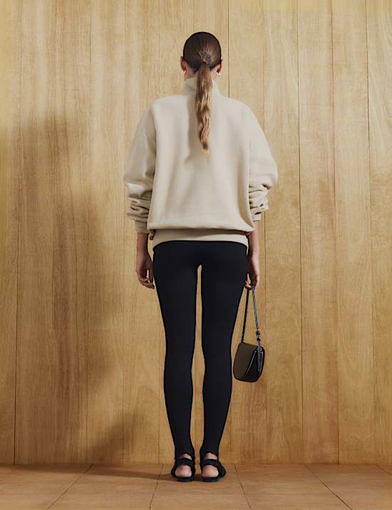 Cotton Rich Graphic Half Zip Sweatshirt