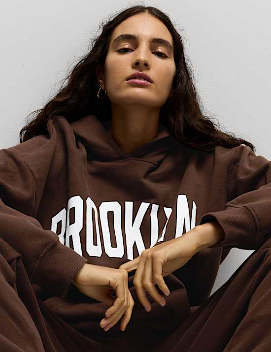 Cotton Rich Slogan Hoodie