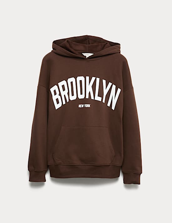 Cotton Rich Slogan Hoodie