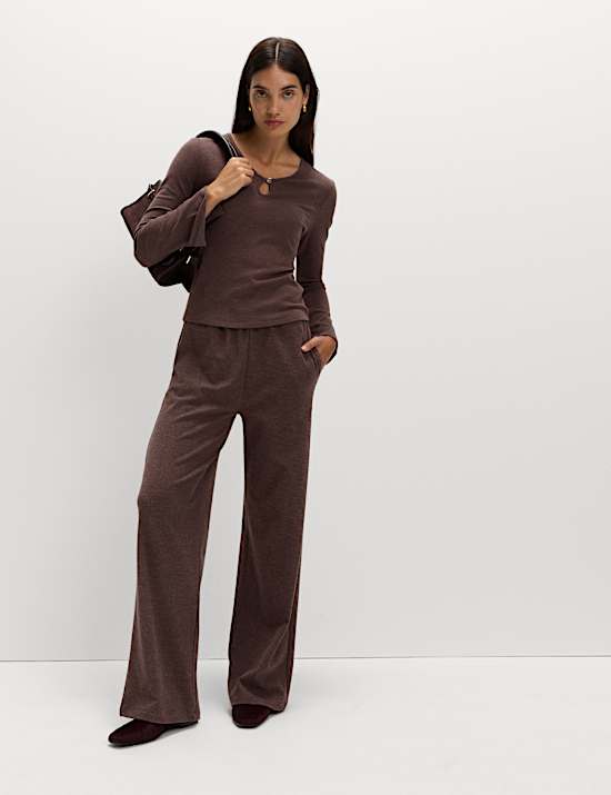 Keyhole Cosy Flute Sleeves Top