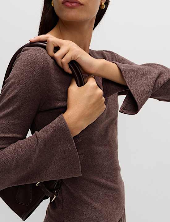 Keyhole Cosy Flute Sleeves Top