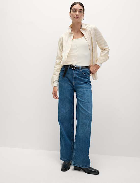 Cotton Rich Scoop Neck Henley Top