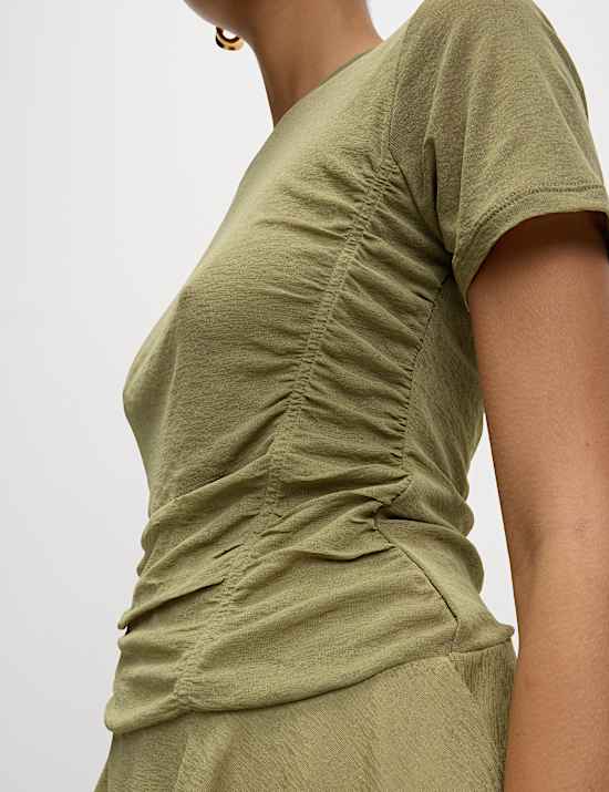 Short Sleeve Ruffle Top