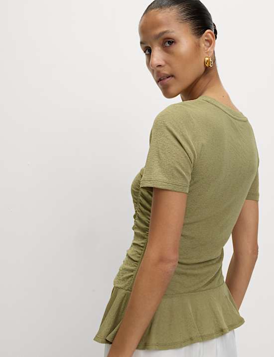 Short Sleeve Ruffle Top