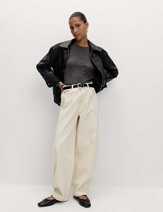 Long Sleeve Floral Mesh Slash Neck Top