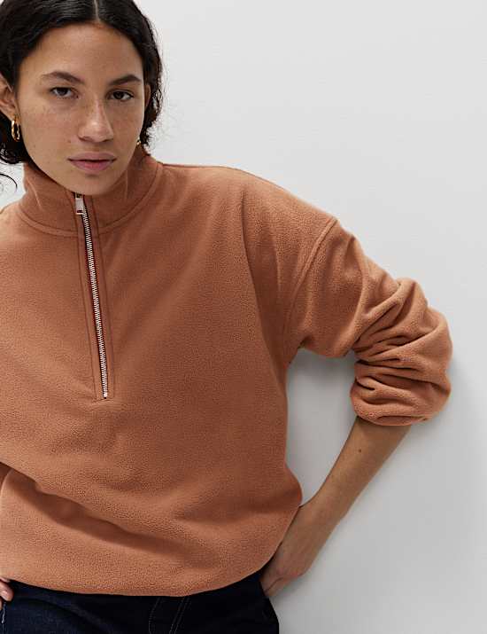 Fleece Half Zip Sweatshirt
