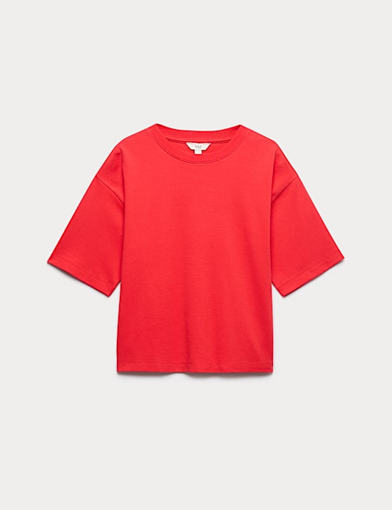 Top coupe boxy 100 % coton &eacute;pais