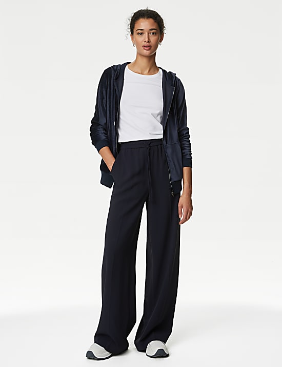 Velour Zip Up Hoodie