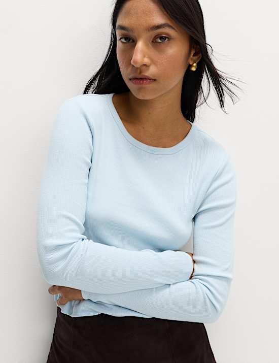 Cotton Rich Ribbed Top