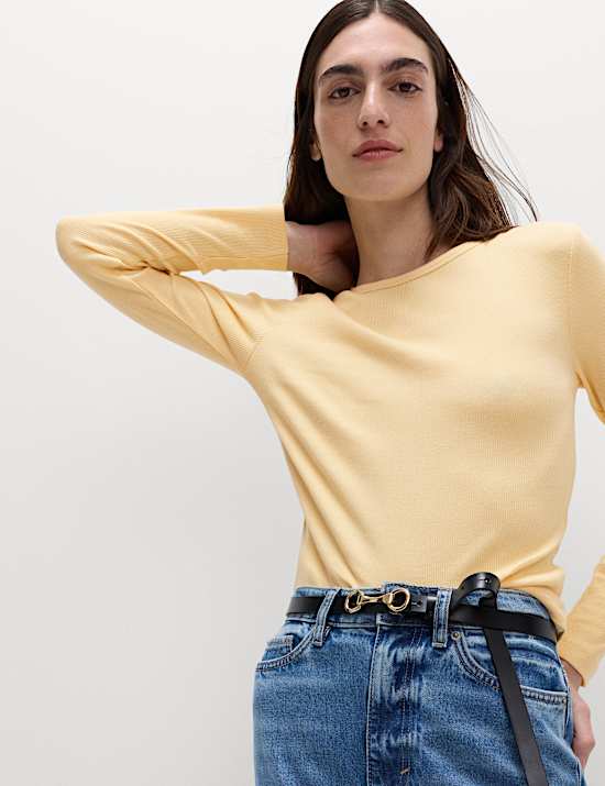 Cotton Rich Ribbed Top