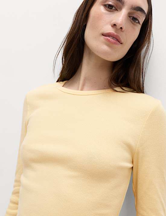 Cotton Rich Ribbed Top