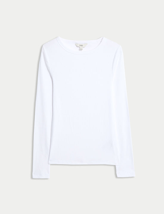 Cotton Rich Ribbed Top