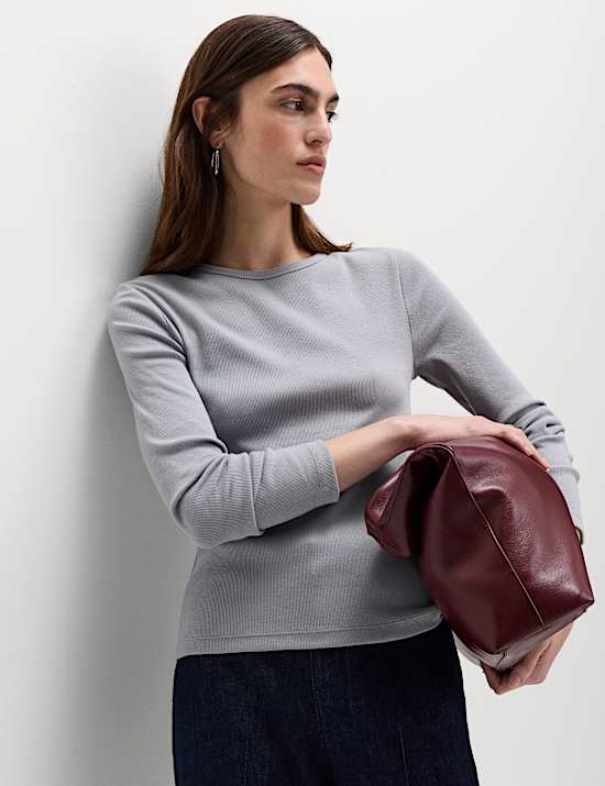 Top en coton côtelé