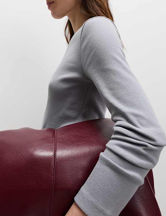 Top en coton côtelé