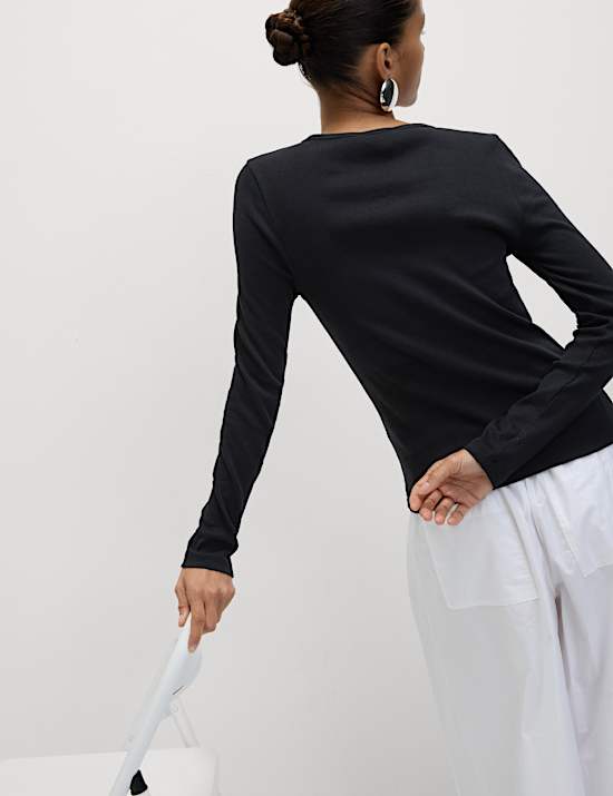 Cotton Rich Ribbed Top