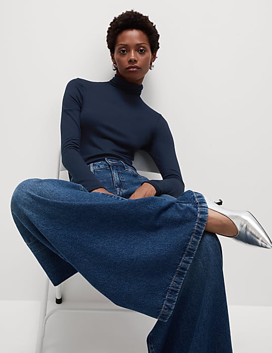 Cosy Funnel Neck Slim Fit Top