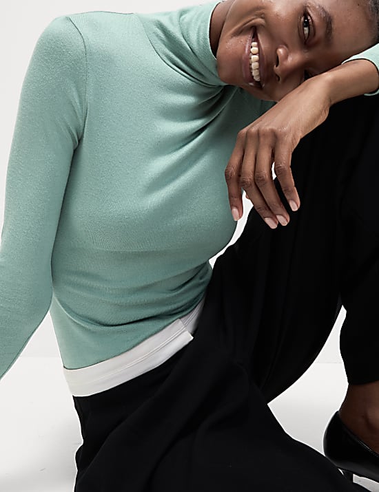 Cosy Funnel Neck Slim Fit Top