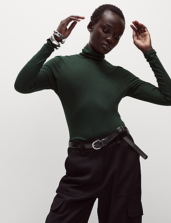 Cosy Funnel Neck Slim Fit Top