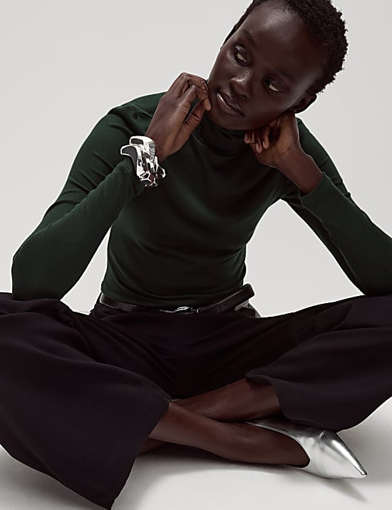 Cosy Funnel Neck Slim Fit Top