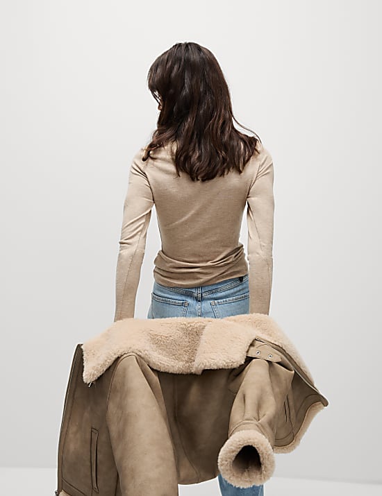 Cosy Funnel Neck Slim Fit Top