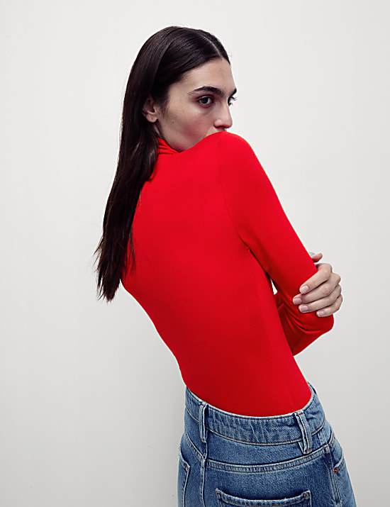 Cosy Funnel Neck Slim Fit Top