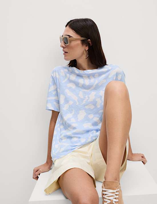 Cotton Modal Blend Printed T-Shirt