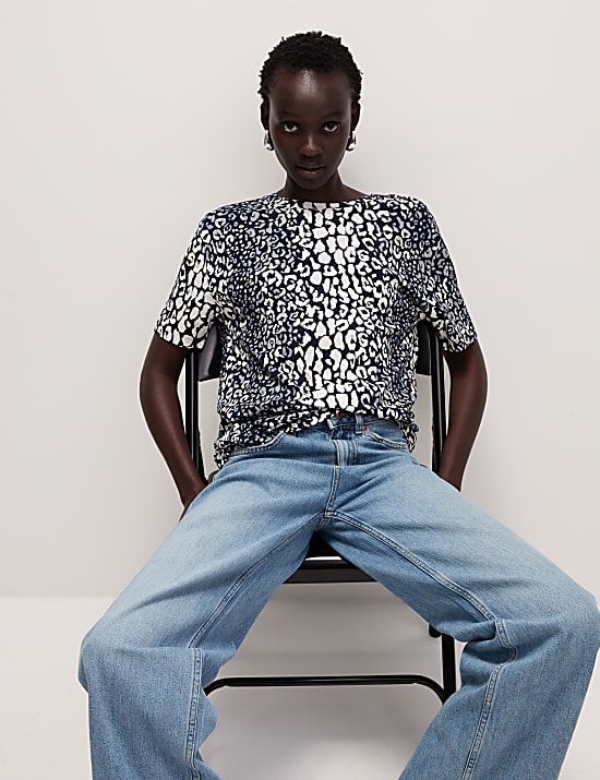 Cotton Modal Blend Printed T-Shirt