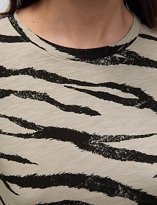 Camiseta con modal de algod&oacute;n estampada