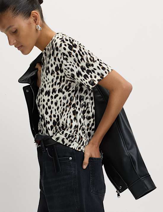 Cotton Modal Blend Printed T-Shirt