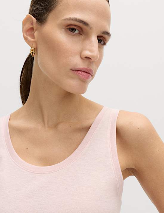 Pure Cotton Scoop Neck Top