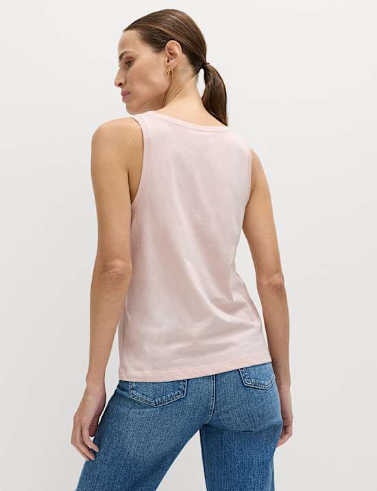 Pure Cotton Scoop Neck Top