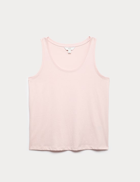 Pure Cotton Scoop Neck Top