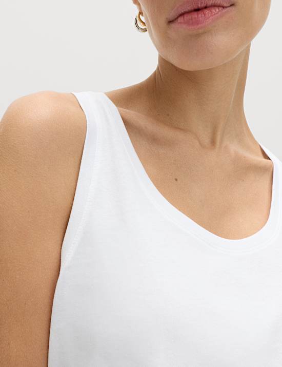 Pure Cotton Scoop Neck Top
